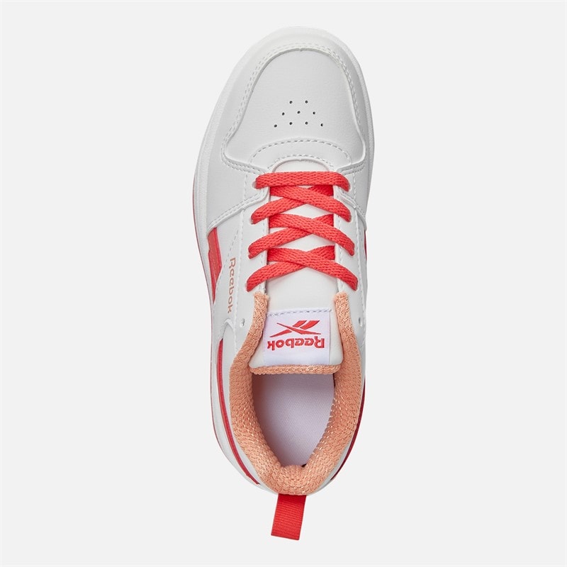Reebok Girls Royal Prime 2.0 Trainers White/Sunset Coral/Sunkissed Orange - Image 4