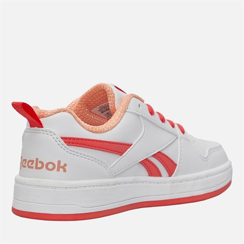 Reebok Girls Royal Prime 2.0 Trainers White/Sunset Coral/Sunkissed Orange - Image 5
