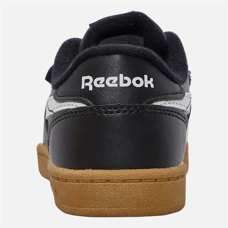 Reebok Infant Smash Edge Hook And Loop Trainers Black/White/Gum - Image 3