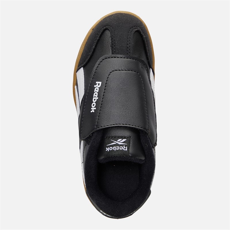 Reebok Infant Smash Edge Hook And Loop Trainers Black/White/Gum - Image 4
