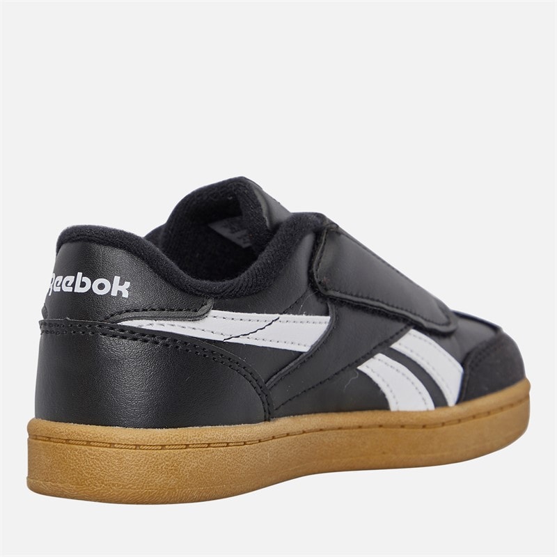 Reebok Infant Smash Edge Hook And Loop Trainers Black/White/Gum - Image 5