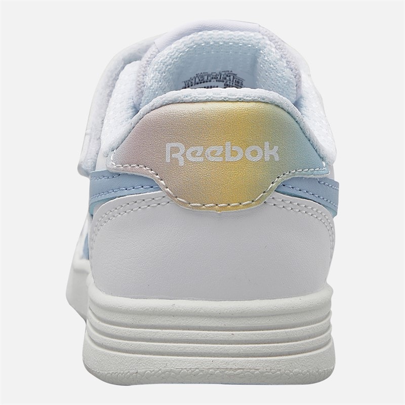 Reebok Girls Court Advance Trainers White/Y2K Blue/Bleached Yellow - Image 3