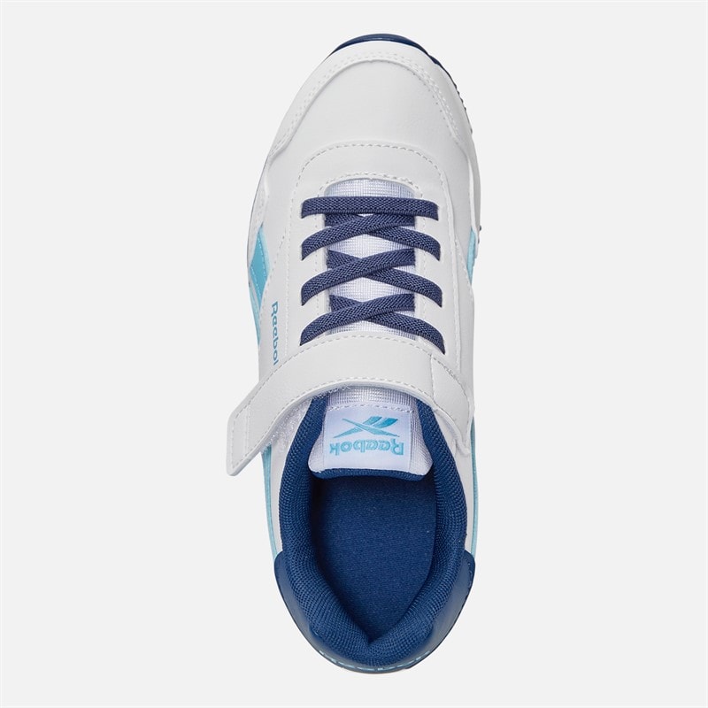 Reebok Boys Royal Jog 3.0 Elastic And Top Strap Trainers White/Digital - Image 4