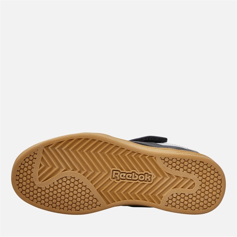 Reebok Kids Smash Edge Elastic Lace and Top Strap Trainers Black/White/Gum - Image 2