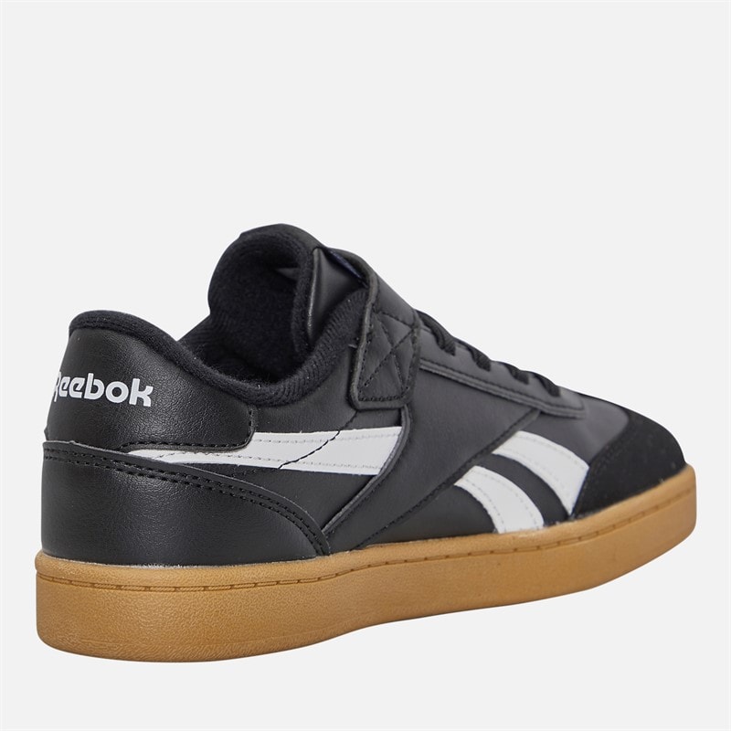 Reebok Kids Smash Edge Elastic Lace and Top Strap Trainers Black/White/Gum - Image 5