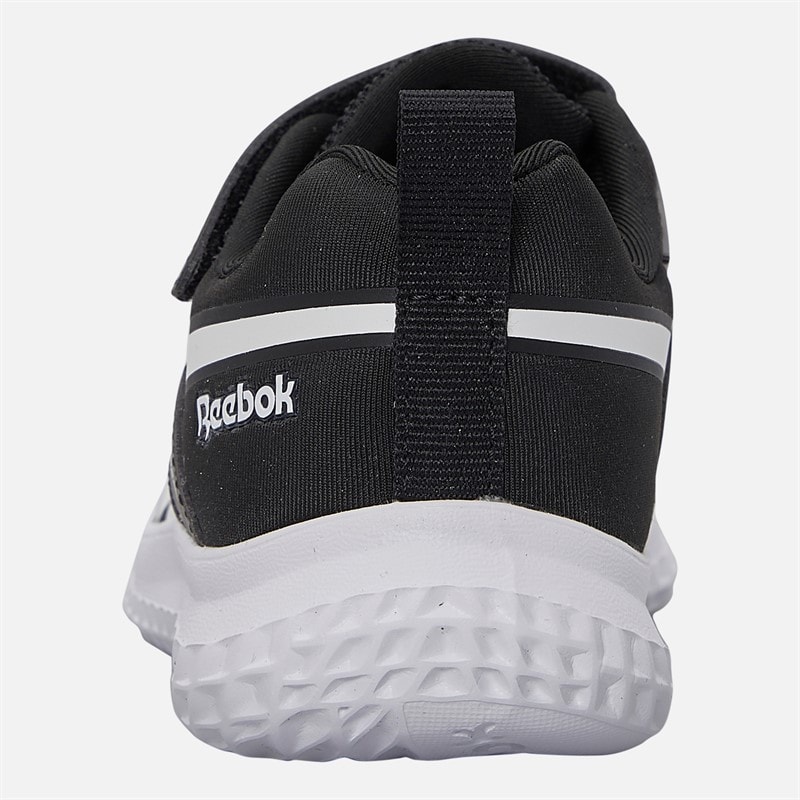 Reebok Kids Rush Runner 5 Elastic Lace And Top Strap Neutral Running Shoes Black/Black/White - Image 3