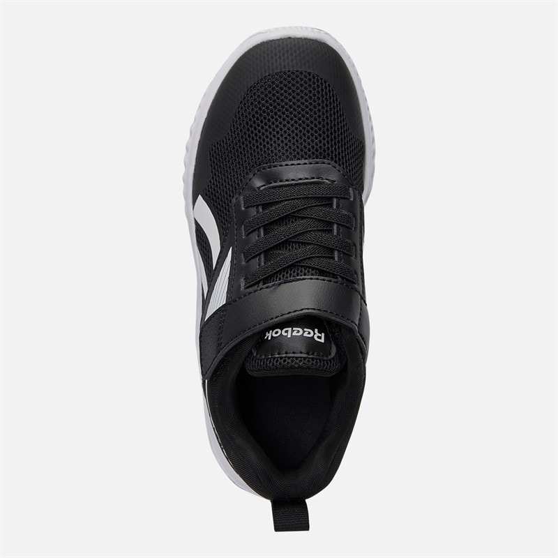 Reebok Kids Rush Runner 5 Elastic Lace And Top Strap Neutral Running Shoes Black/Black/White - Image 4