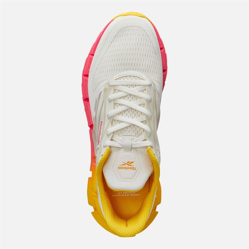 Reebok Womens FloatZig 1 Neutral Running Shoes Chalk/Sand/Atomic Pink - Image 4