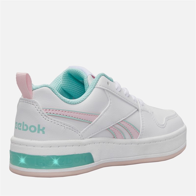 Reebok Girls Royal Prime Step N Flash Trainers White/Frosted Berry/Glitch Aqua - Image 5