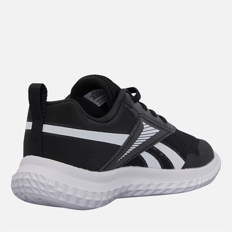 Reebok Kids Rush Runner 5 Elastic Lace Neutral Running Shoes Black/Black/White - Image 5