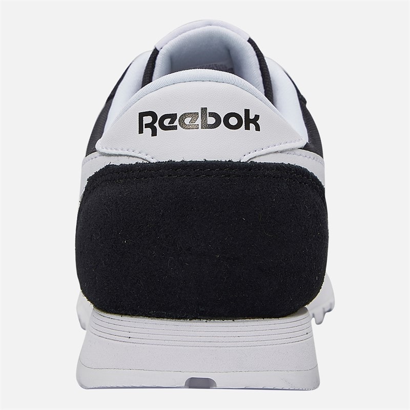 Reebok Junior Boys Classic Nylon Trainers Black/Black/White - Image 3