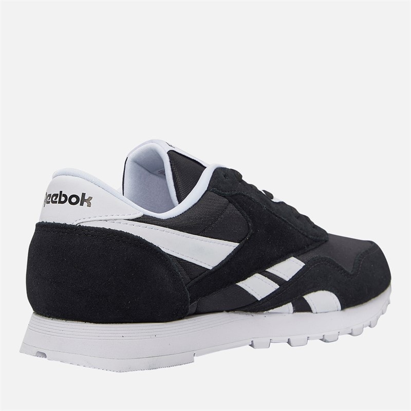 Reebok Junior Boys Classic Nylon Trainers Black/Black/White - Image 5