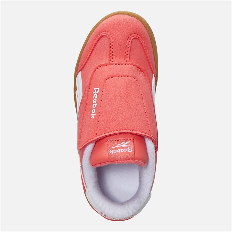 Reebok Infant Smash Edge Hook And Loop Trainers Sunset Coral/Electric Amber/Gum - Image 4