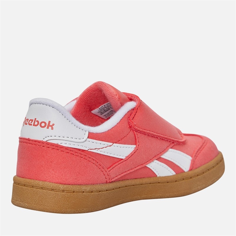 Reebok Infant Smash Edge Hook And Loop Trainers Sunset Coral/Electric Amber/Gum - Image 5