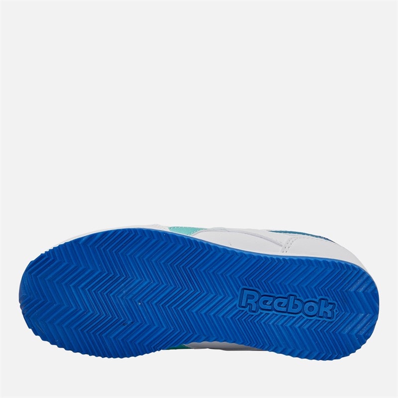 Reebok Girls Royal Classic Jog 3.0 Trainers White/Aqua/Optimum Blue - Image 2