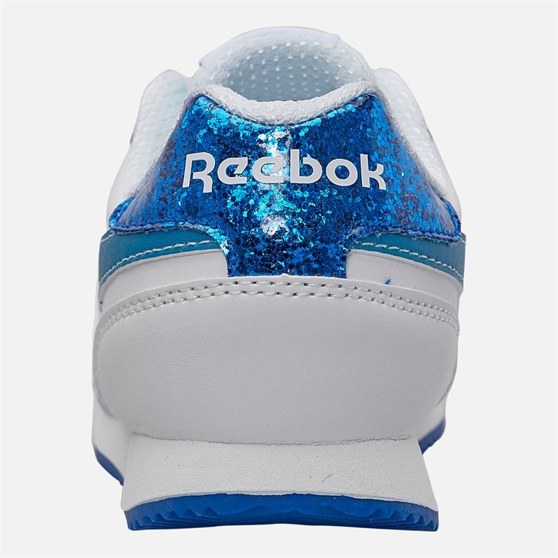 Reebok Girls Royal Classic Jog 3.0 Trainers White/Aqua/Optimum Blue - Image 3