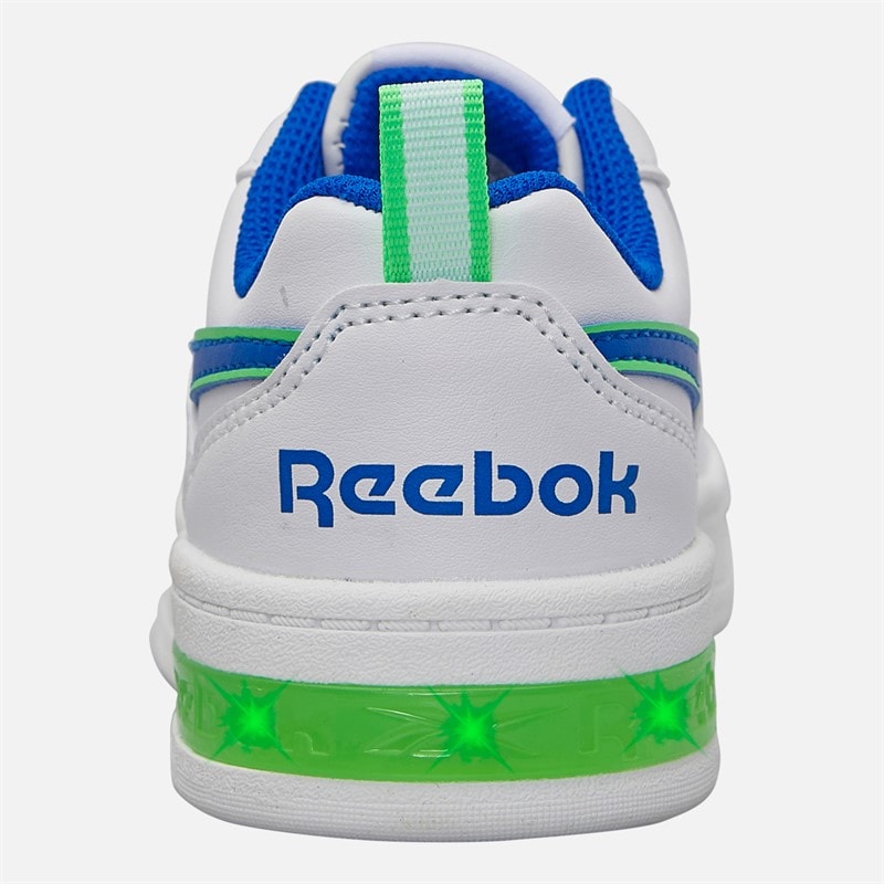 Reebok Junior Boys Royal Prime Step N Flash Trainers White/Optimum Blue/Solar Lime - Image 3