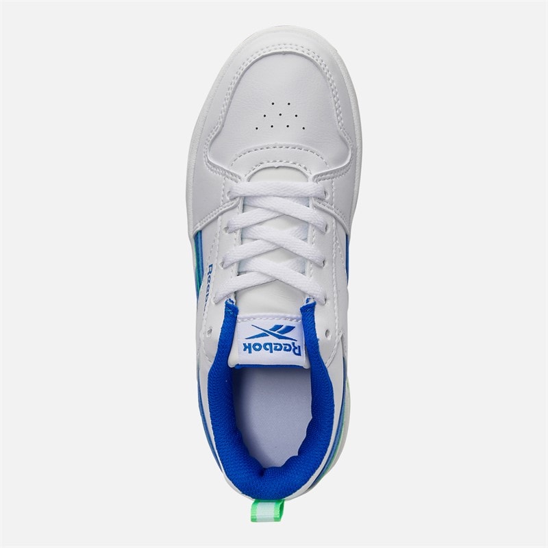 Reebok Junior Boys Royal Prime Step N Flash Trainers White/Optimum Blue/Solar Lime - Image 4