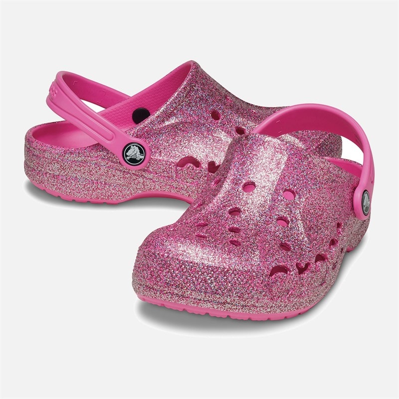 Crocs Girls Baya Glitter Clogs Glam Glitter - Image 1