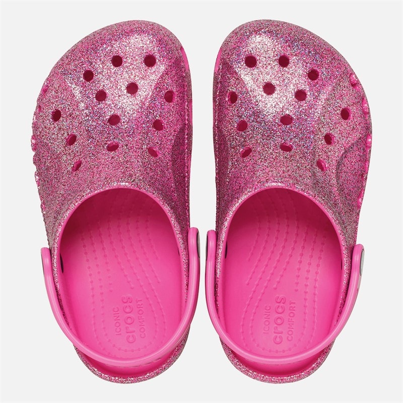 Crocs Girls Baya Glitter Clogs Glam Glitter - Image 4