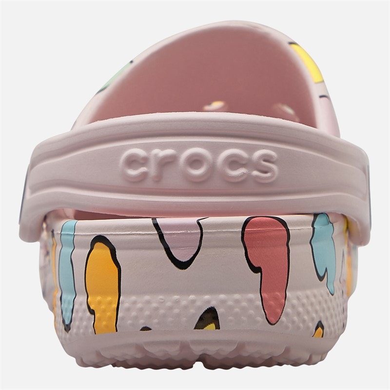 Crocs Girls Baya Seasonal Printed Clogs Barely Pink - Image 4