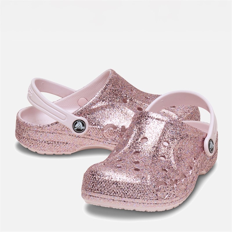 Crocs Girls Baya Mixed Glitter Clogs Barely Pink - Image 1