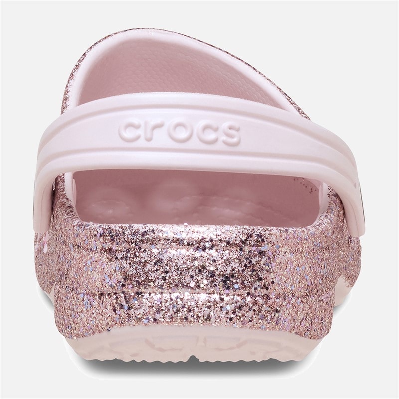 Crocs Girls Baya Mixed Glitter Clogs Barely Pink - Image 3