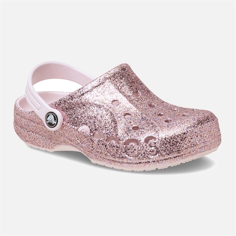 Crocs Girls Baya Mixed Glitter Clogs Barely Pink - Image 5