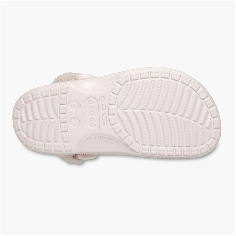 Crocs Baya Lined Fuzz Strap Clogs Barely Pink - Image 2