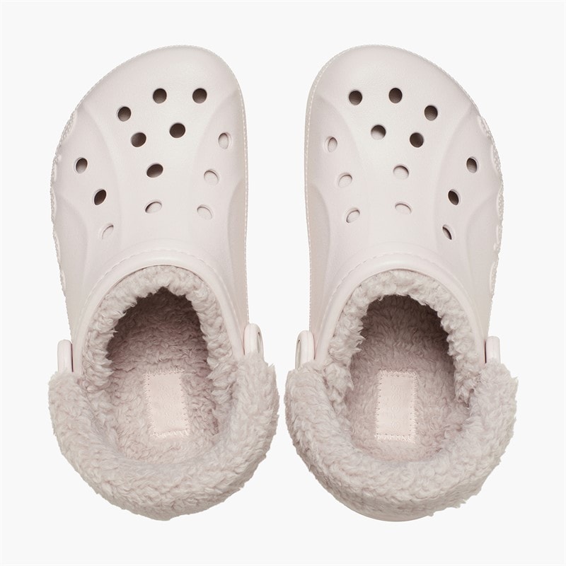 Crocs Baya Lined Fuzz Strap Clogs Barely Pink - Image 4