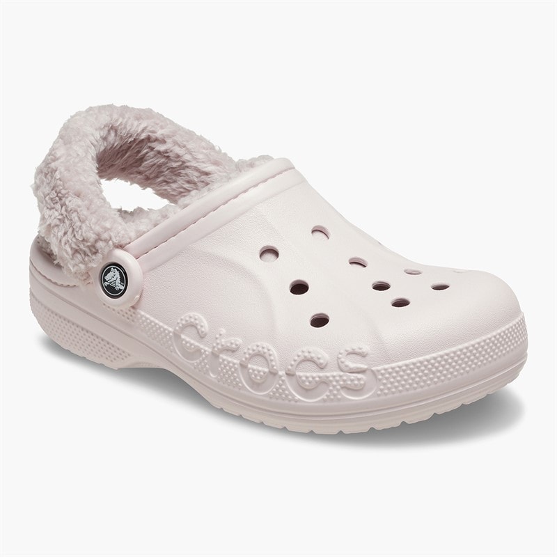 Crocs Baya Lined Fuzz Strap Clogs Barely Pink - Image 5