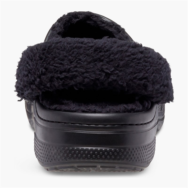 Crocs Baya Lined Fuzz Strap Clogs Black/Black - Image 3