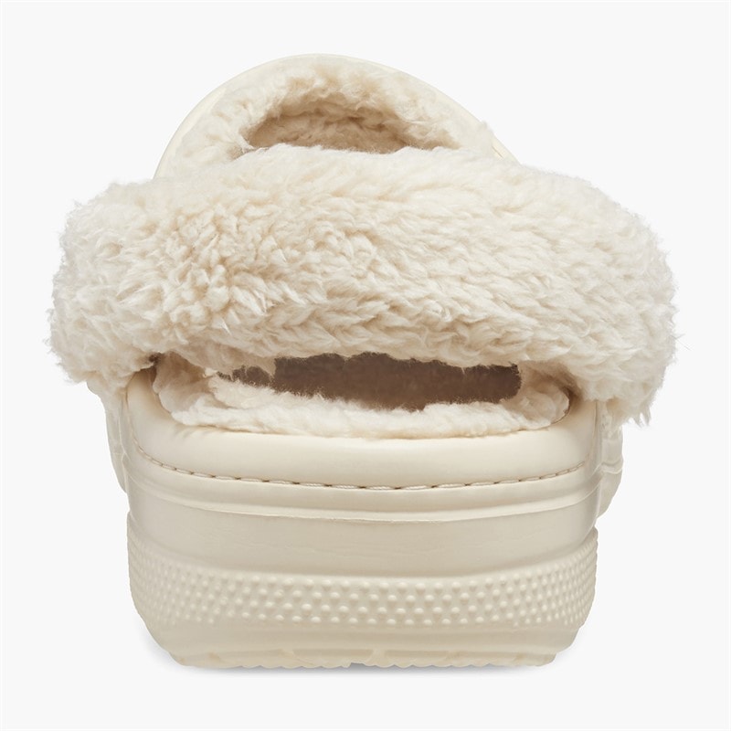 Crocs Baya Lined Fuzz Strap Clogs Winter White - Image 3
