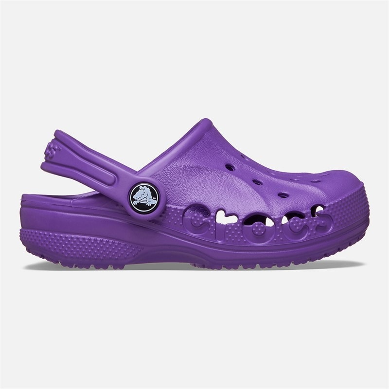 Crocs Kids Baya T Clog Neon Purple - Image 2