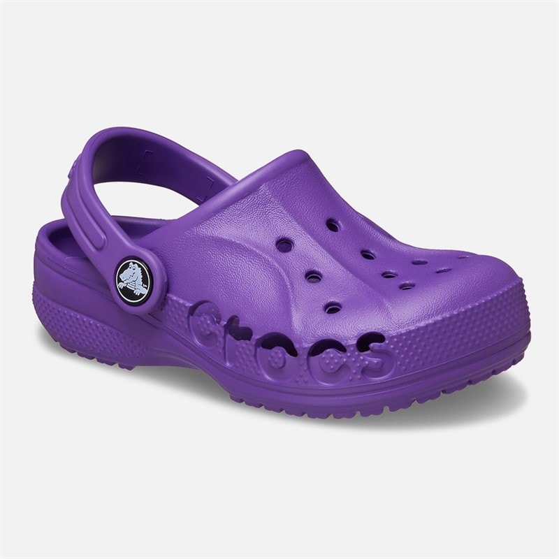 Crocs Kids Baya T Clog Neon Purple - Image 3