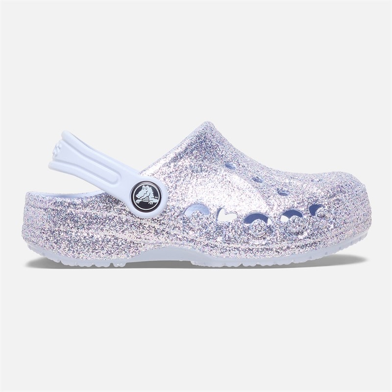Crocs Girls Baya Glitter T Clogs Dreamscape - Image 2