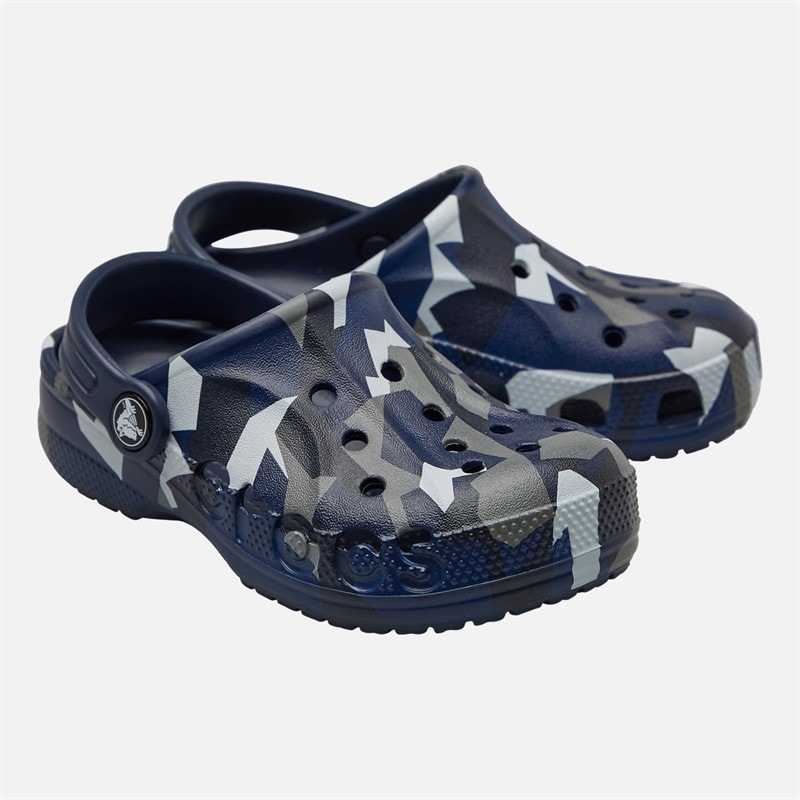 Crocs Boys Baya Seasonal Printed Clogs Navy Multi - Image 1