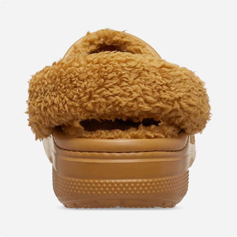 Crocs Baya Lined Fuzz Strap Clogs Sand - Image 3