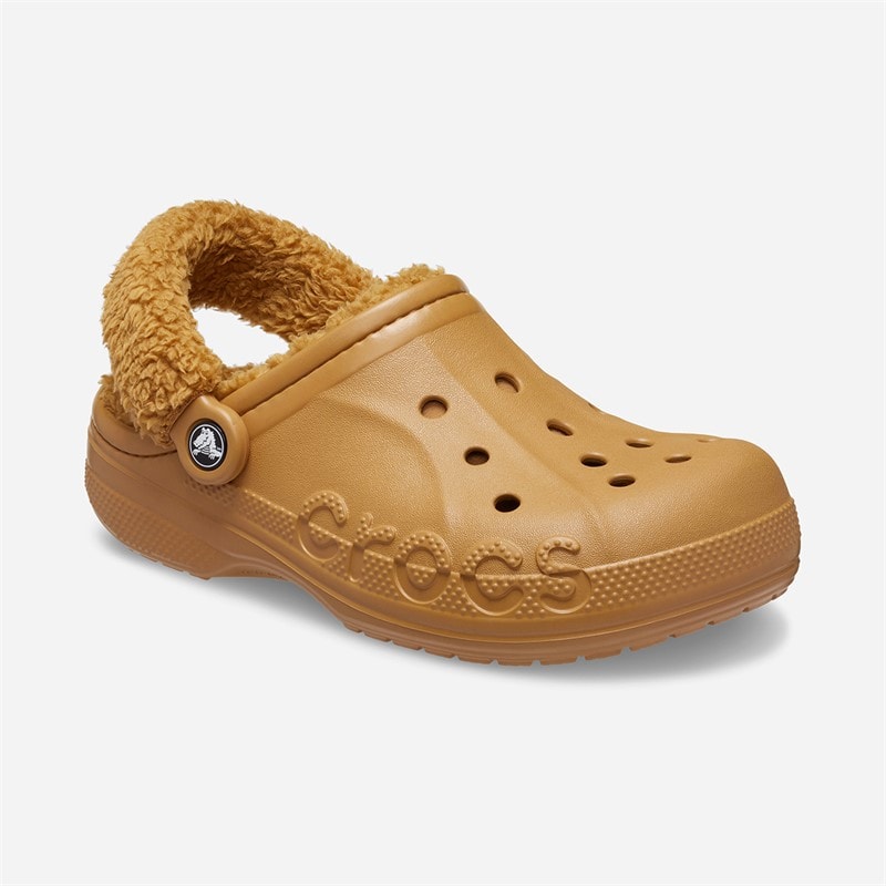 Crocs Baya Lined Fuzz Strap Clogs Sand - Image 5