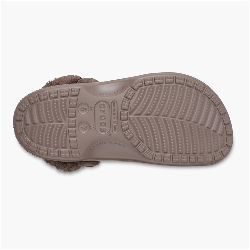 Crocs Baya Lined Fuzz Strap Clogs Truffle - Image 2