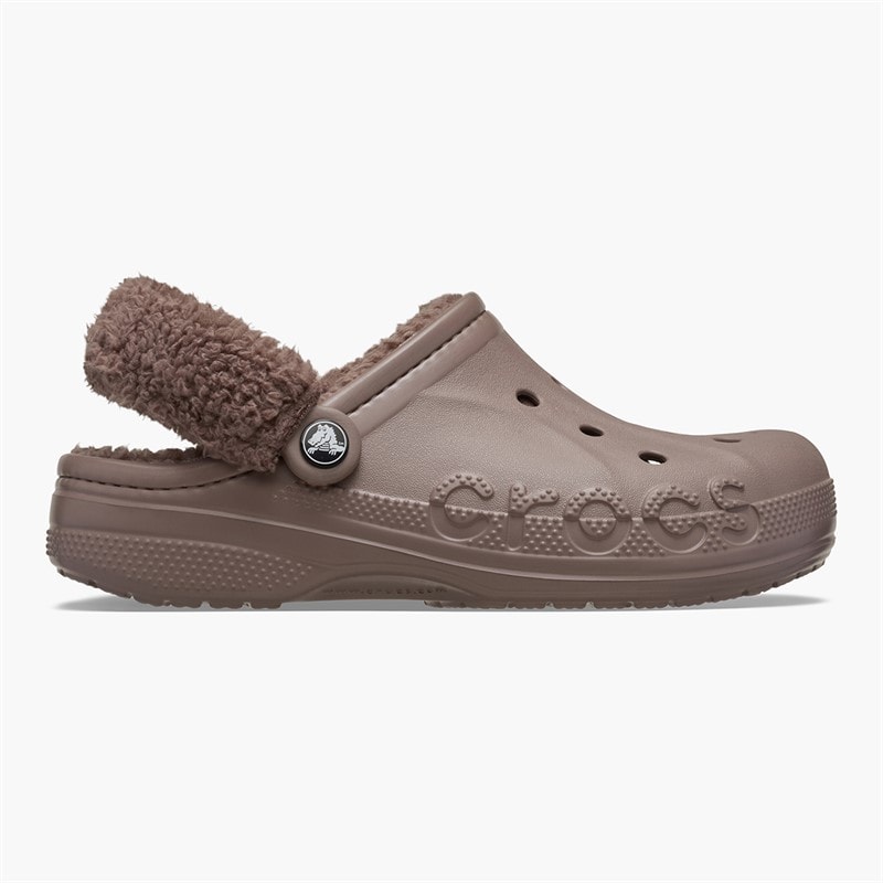 Crocs Baya Lined Fuzz Strap Clogs Truffle - Image 5