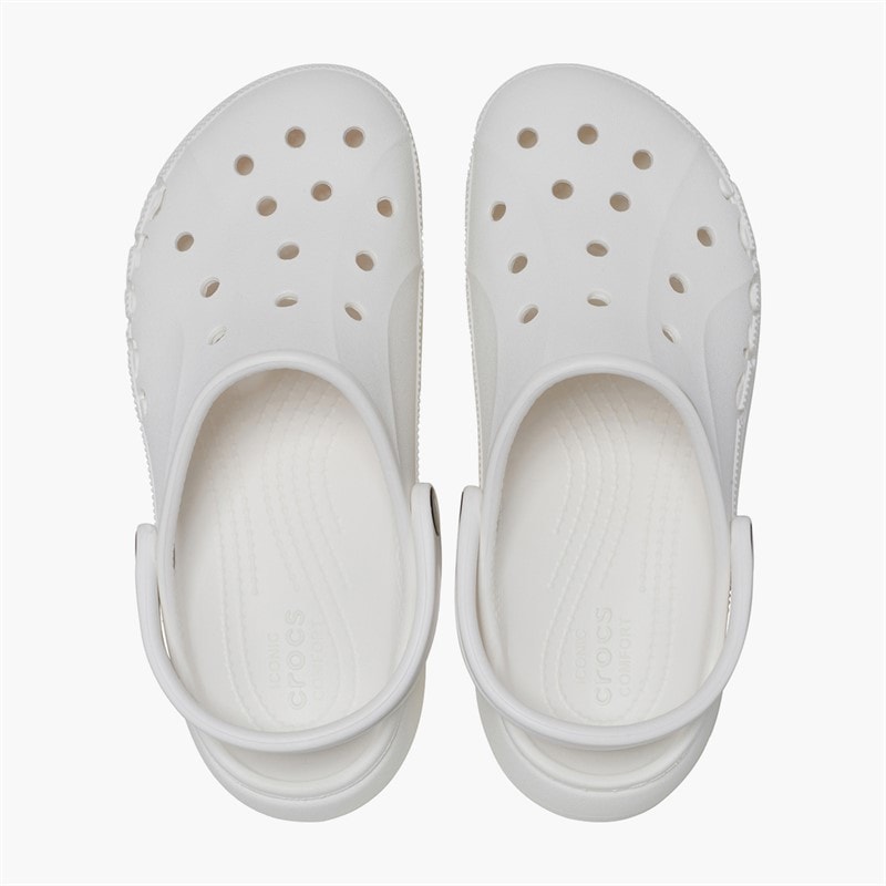 Crocs Womens Baya Platform Clogs White - Image 4