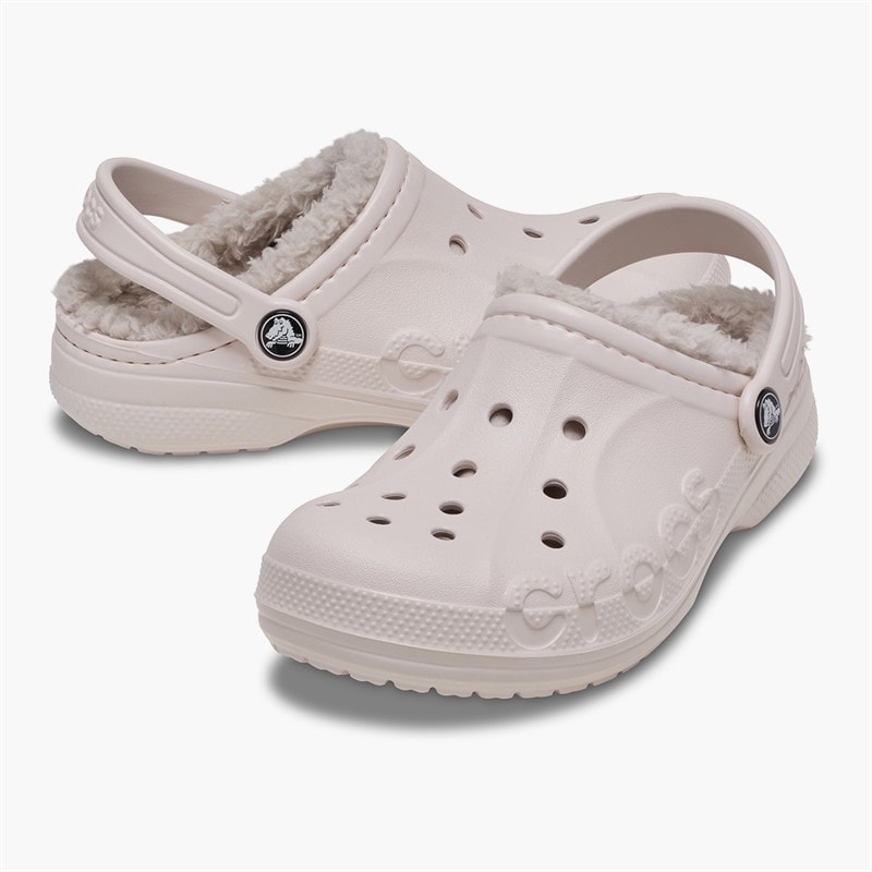 Crocs Girls Baya Lined K Clogs Barely Pink