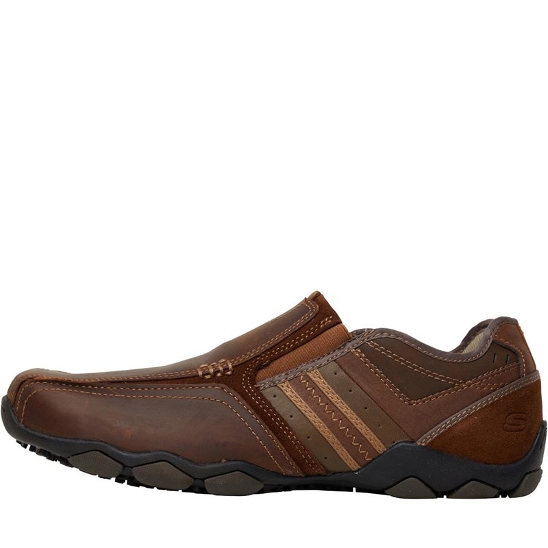 SKECHERS Mens Diameter Zinro Shoes Dark Brown - Image 1
