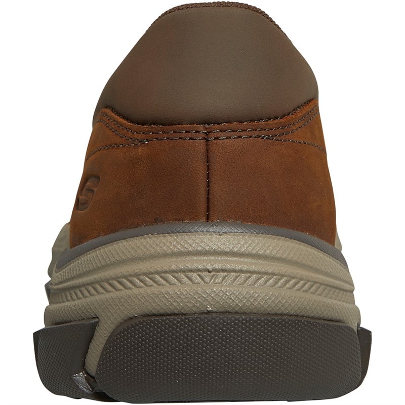 SKECHERS Mens Respected Calum Slip-On Shoes Dark Brown - Image 3