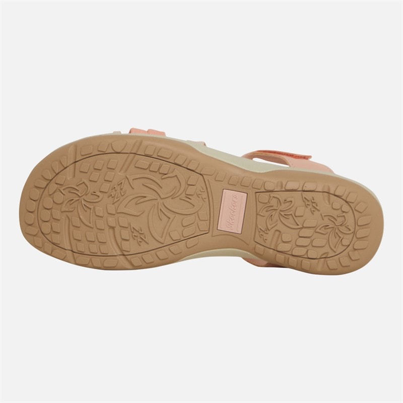 SKECHERS Womens Reggae Slim Takes Two Sandals Coral - Image 3