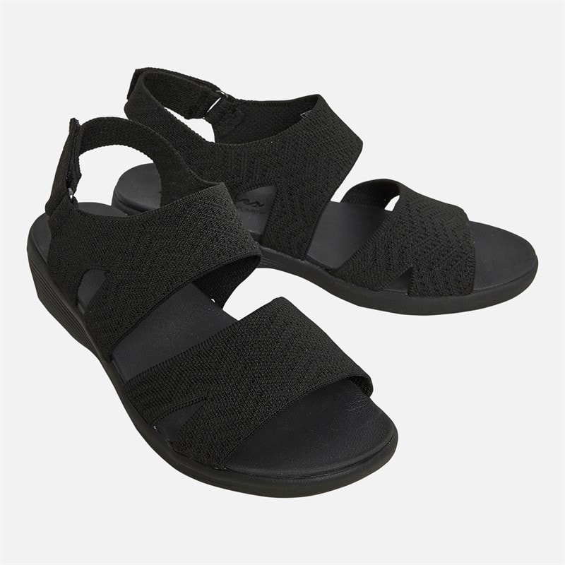 SKECHERS Womens Arya Modern Muse Sandals Black/Black - Image 1