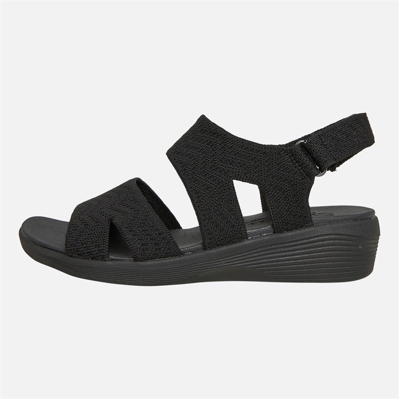 SKECHERS Womens Arya Modern Muse Sandals Black/Black - Image 2
