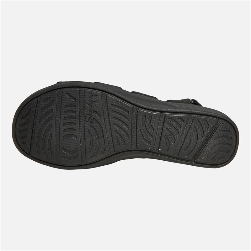 SKECHERS Womens Arya Modern Muse Sandals Black/Black - Image 3