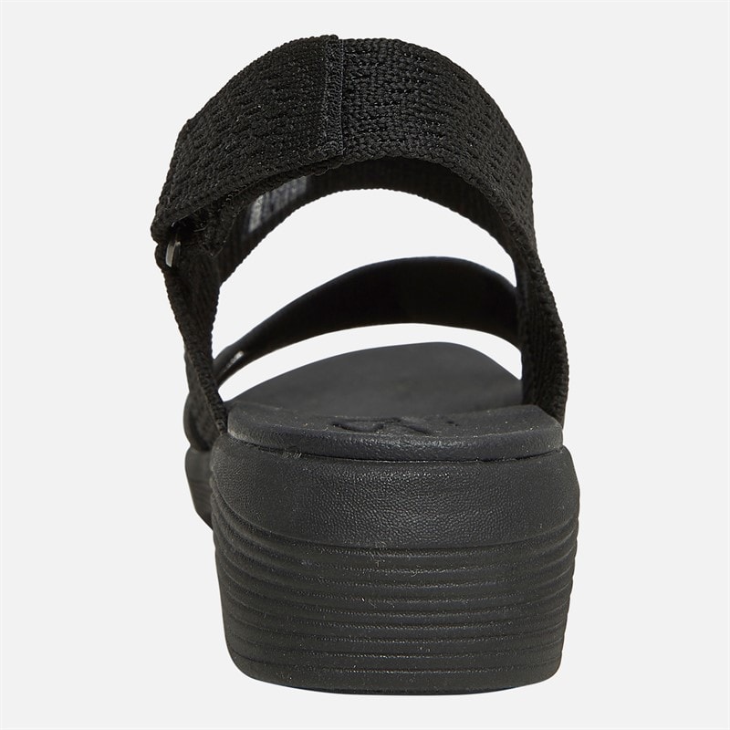 SKECHERS Womens Arya Modern Muse Sandals Black/Black - Image 4